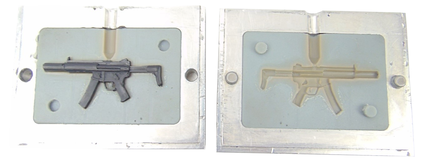 Injection molded PP in resin 3Dprinted mold from Liqcreate Strong-x resin on anycubic photon resin 3d-printer